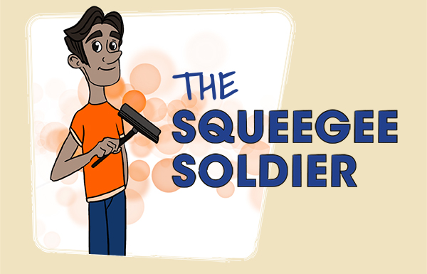 The Squeegee Soldier - You never leave the gas station without washing down the windshield.